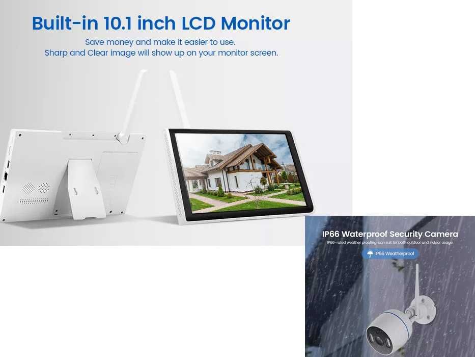 CCTV WIFI 4 Câmaras HD + Tablet Sistema Vídeo Vigilância (NOVO