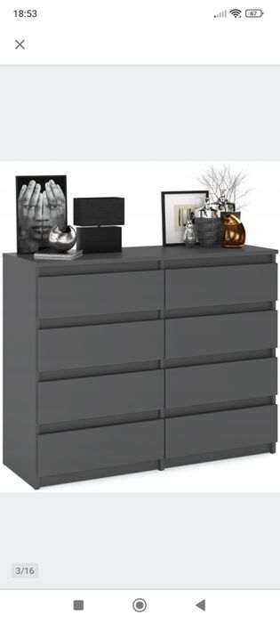 Zestaw komoda i dwa nakastliki ikea