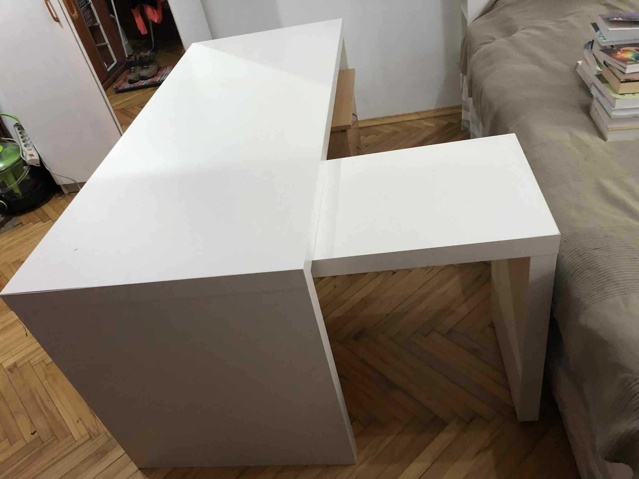 IKEA MALM Biurko z wysuwanym panelem, 151x65 cm