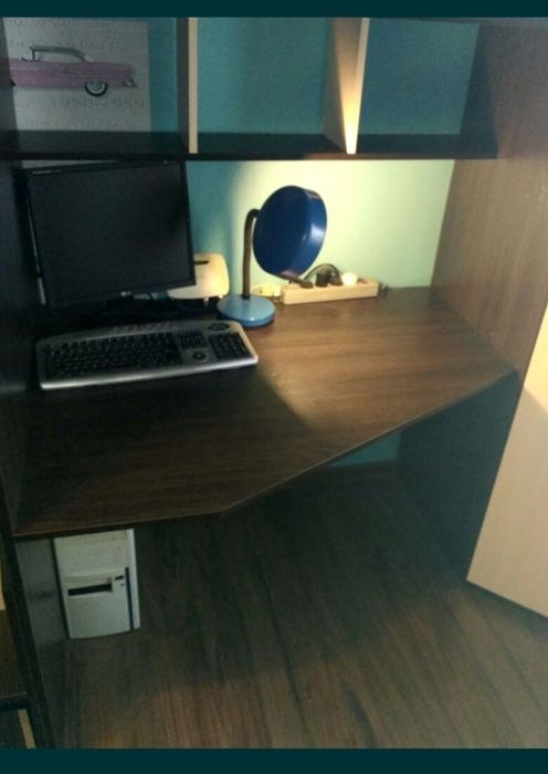 Ліжко горище з шафою столом сходами-комодом