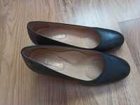 Czarne skórzane buty damskie