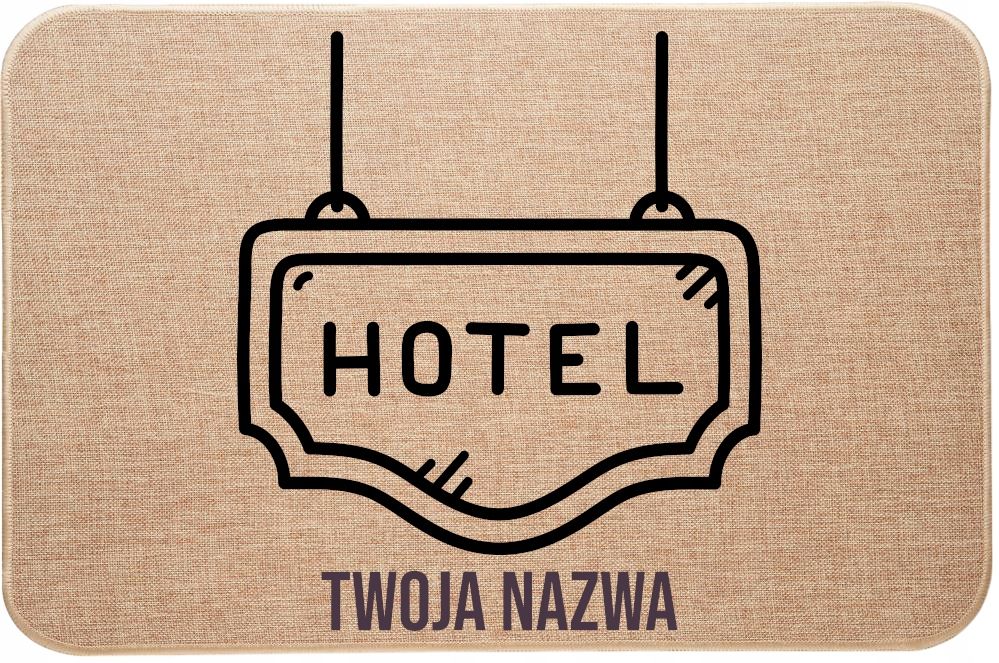 Wycieraczka lniana pod drzwi do Hotelu Hotel + Twoja Nazwa