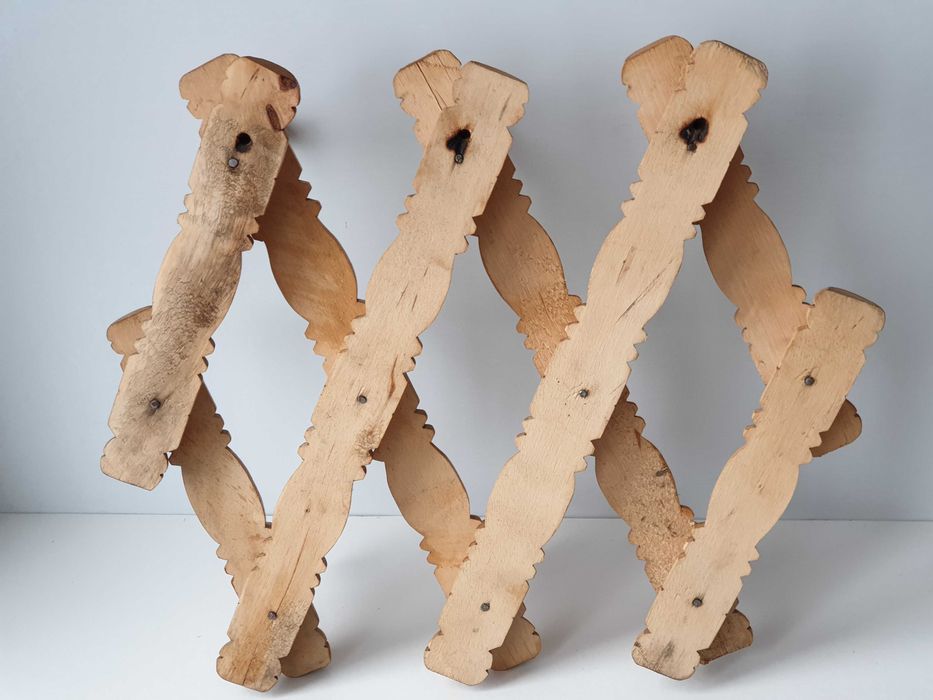 Вішалка з дерева "Гармошка"дерев'яна розсувна часів срср