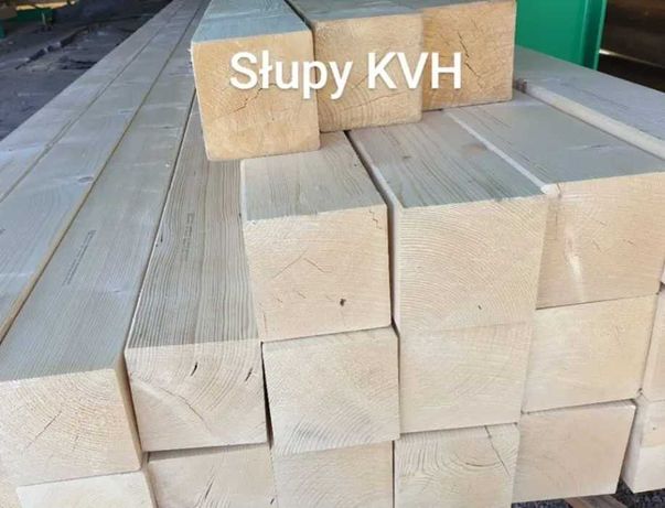drewno konstrukcyjne KVH słupy 100x100 mm