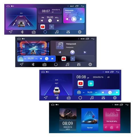 Магнітола 1Din Android Cyclone 5003 2/32Гб CarPlay Android Auto