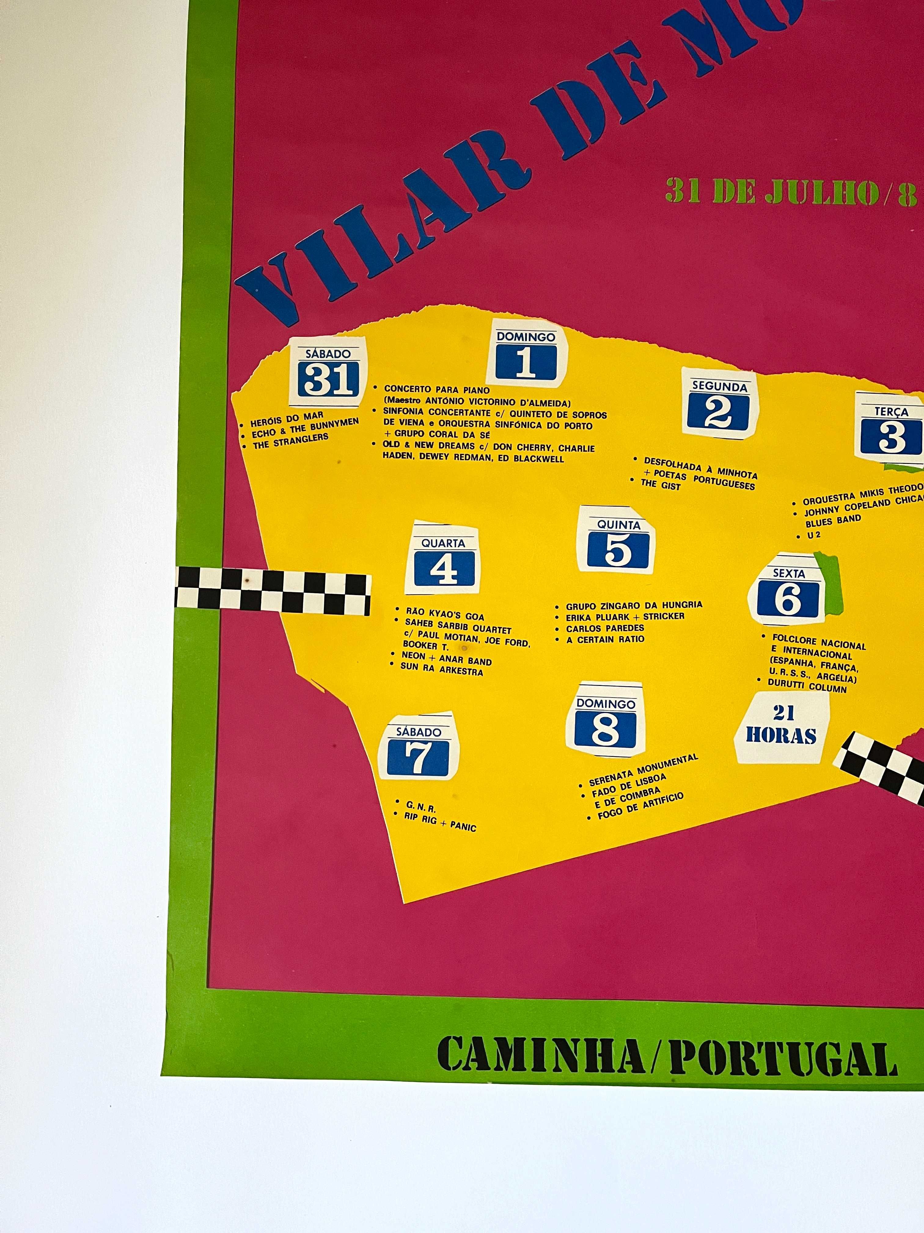 Cartaz do festival de Vilar de Mouros 1982 Caminha Portugal