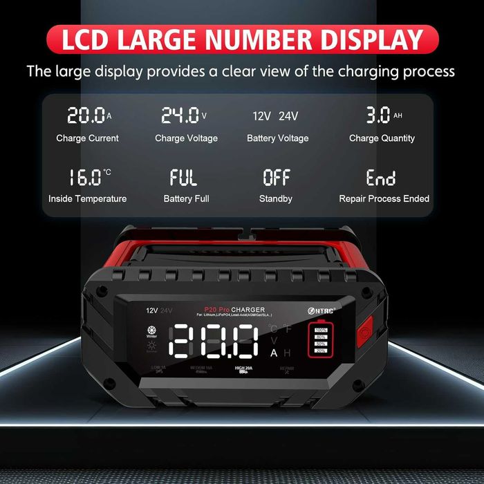 Автоматическое зарядное устройство HTRC P20 Pro 20A 12-24V