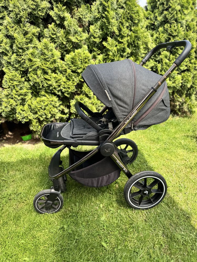 Wózek 2w1 muuvo quick 2.0 black chrome gondola XL