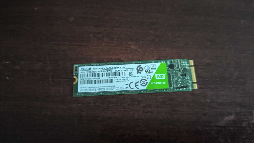 SSD M.2 2280 240GB WD (WDS240G3G0B)