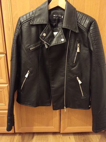 Nowa kurtka ramoneska czarna typu Biker rozmiar L