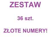 Zestaw 36 szt. ZŁOTE NUMERY - Okazja!