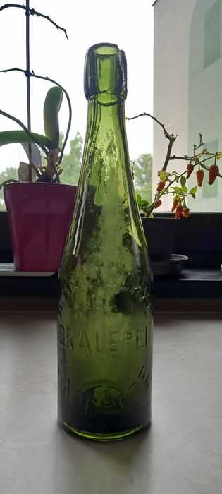 Lipinki Łużyckie Linderode A. Hentschke - przedwojenna butelka piwna.