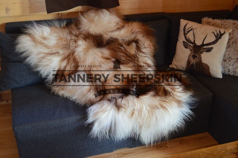 Skóra Owcza Naturalna Island Muflon Brąz XXXL GIGANT