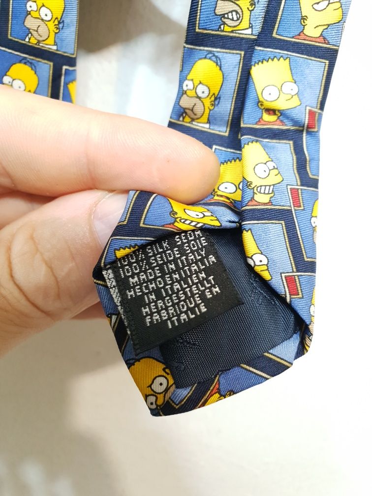 Krawat jedwabny The Simpsons Tie Rack 100% jedwab silk 145cm