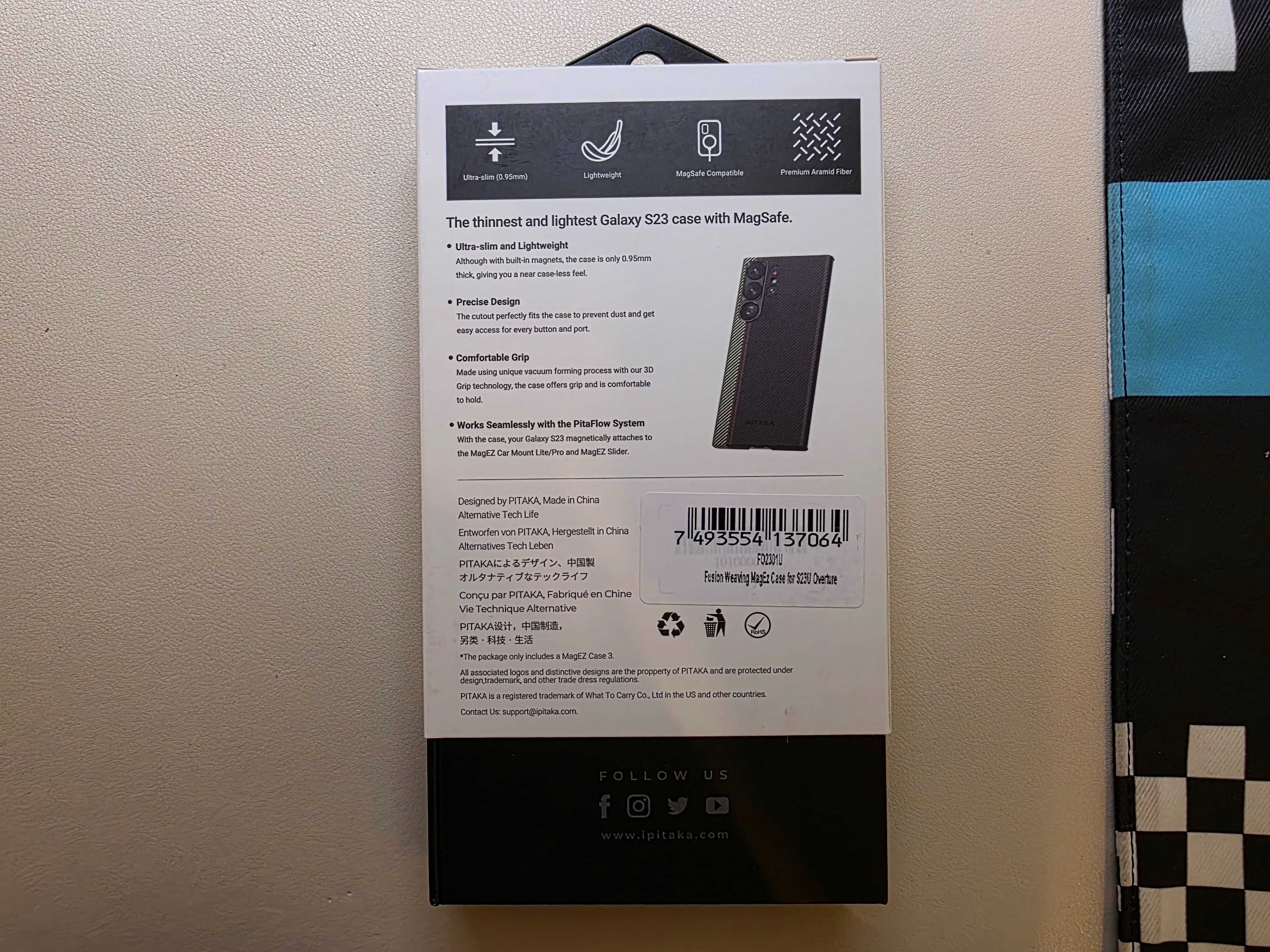Чохол Pitaka MagEZ 3 для Samsung Galaxy S23 Ultra Overture чeхол