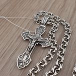 Серебряная цепочка и крестик - комплект Ланцюг хрестик срібло 925
