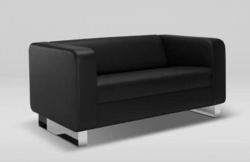 Czarna Kanapa / Sofa Skórzana Marbet Cubby