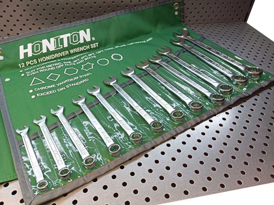 Klucze płasko-oczkowe 8-22mm 12el CrV Klucze torx klucze calowe klucze