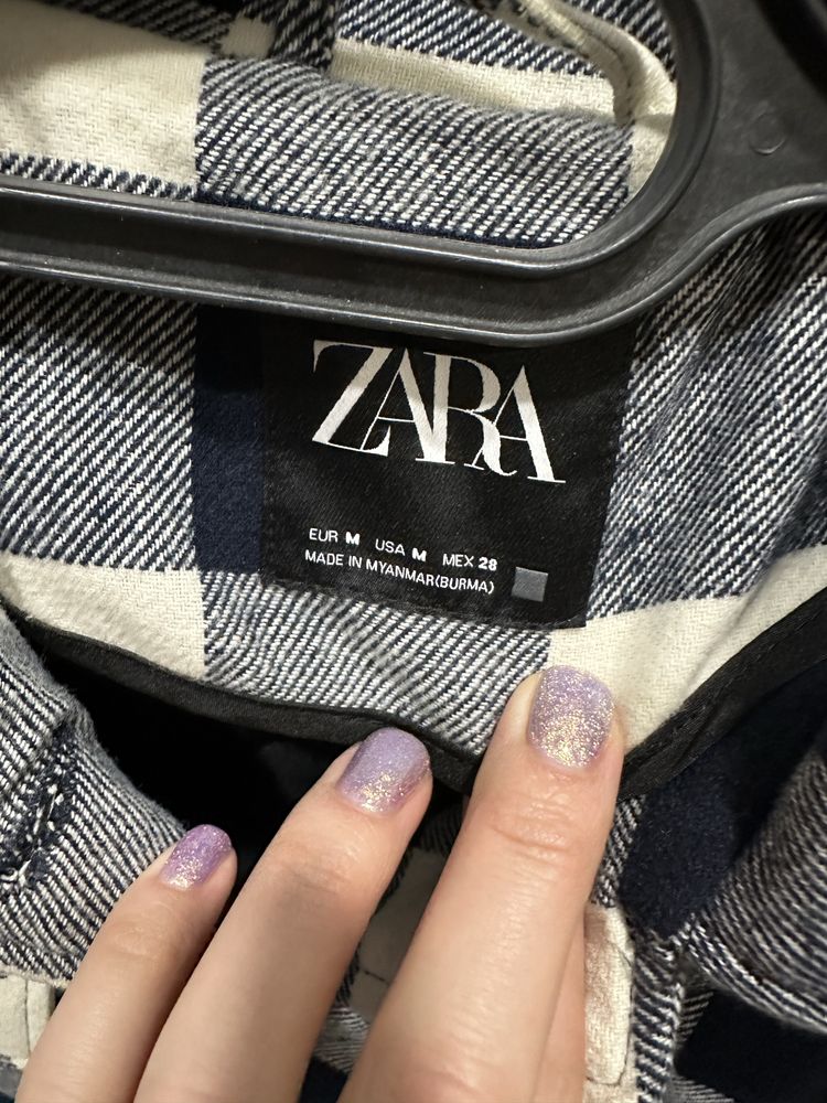 Кофта рубашка куртка стеганная Zara