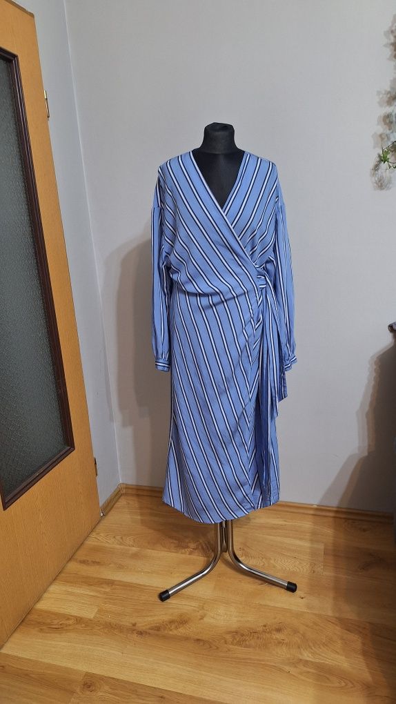 Sukienka kopertowa maxi r. 44 H&M