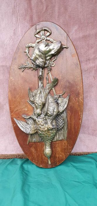 Relief,plakieta ,pies,myslistwo,dzik