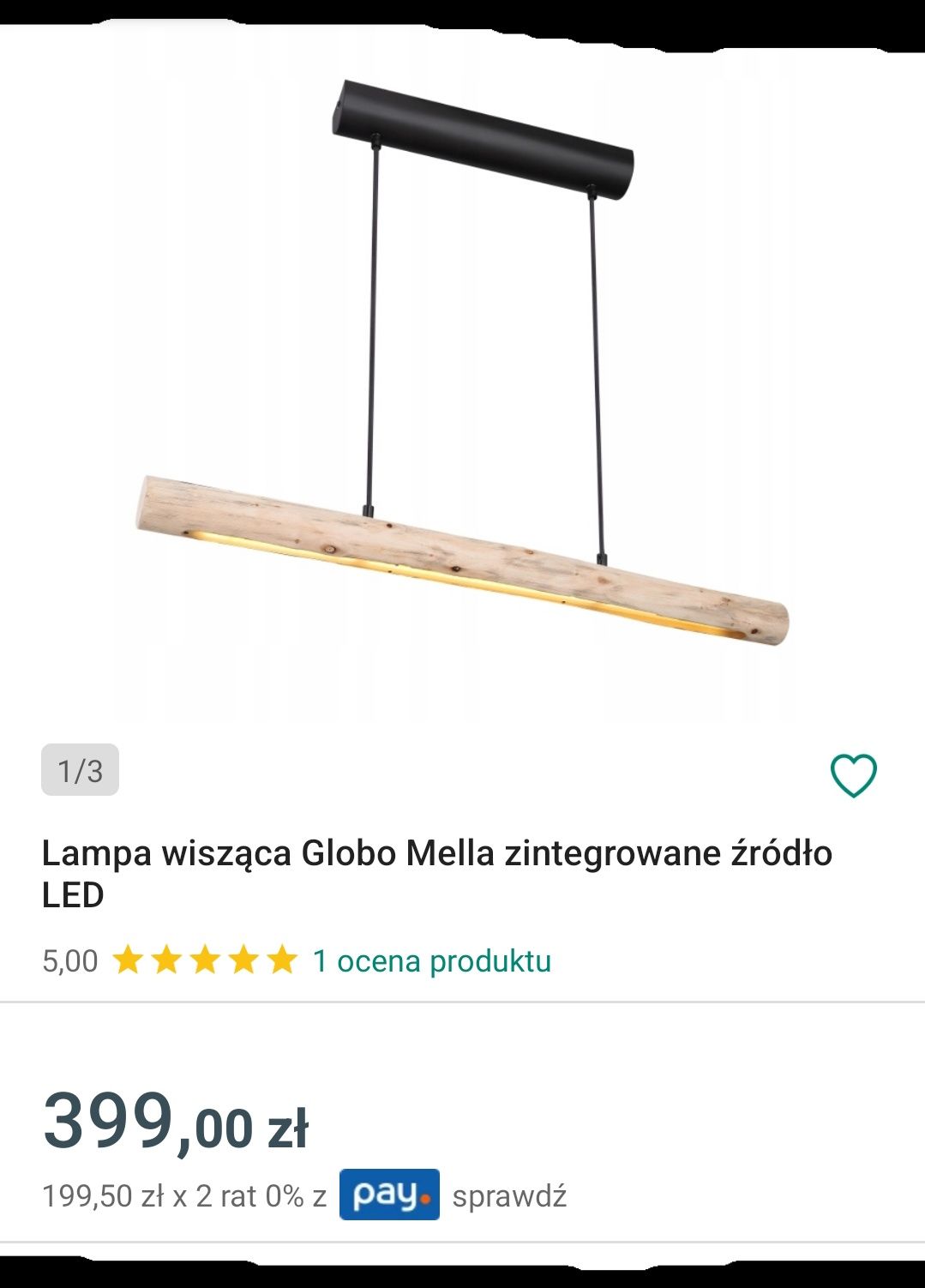 Lampa wisząca Globo mella ledy