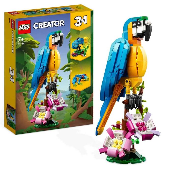 NOWE klocki LEGO Creator 31136 Egzotyczna papuga 3w1, 3 w 1, prezent