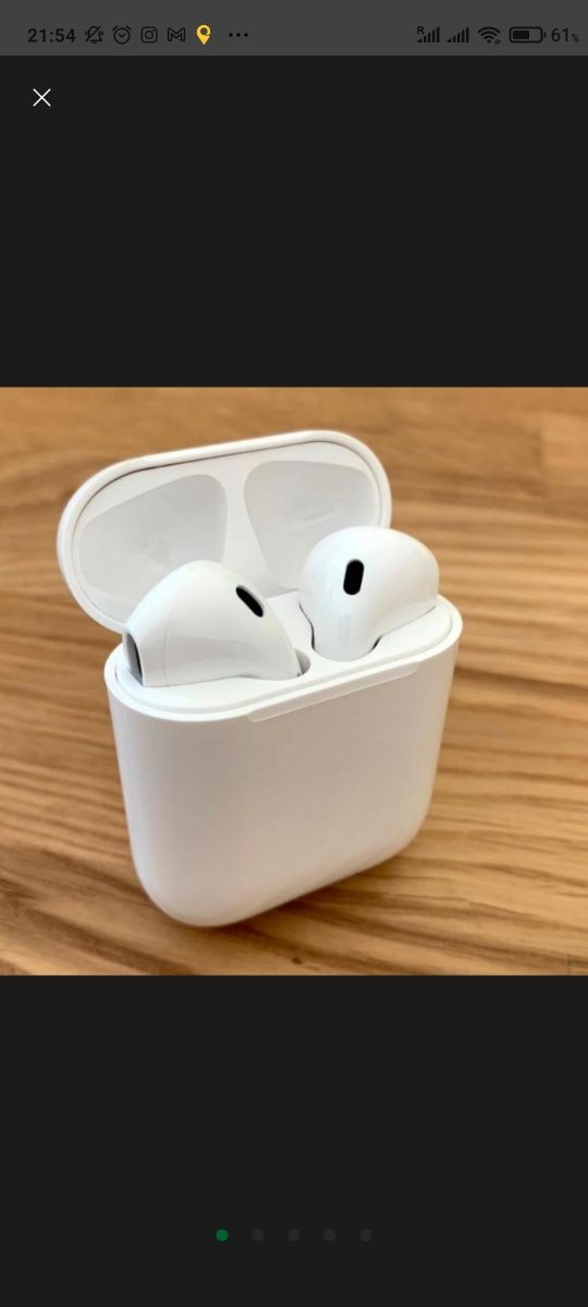 Airpods безпровідні навушники Apple