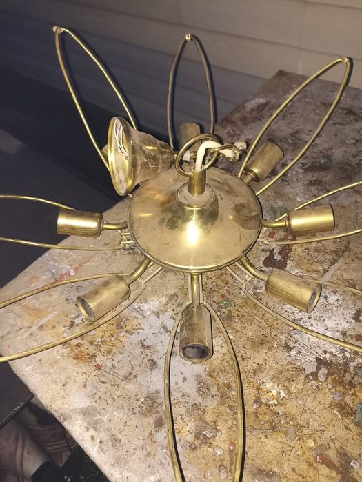 Люстра латунная.