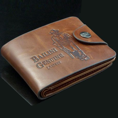 Мужской классический кожаный кошелёк