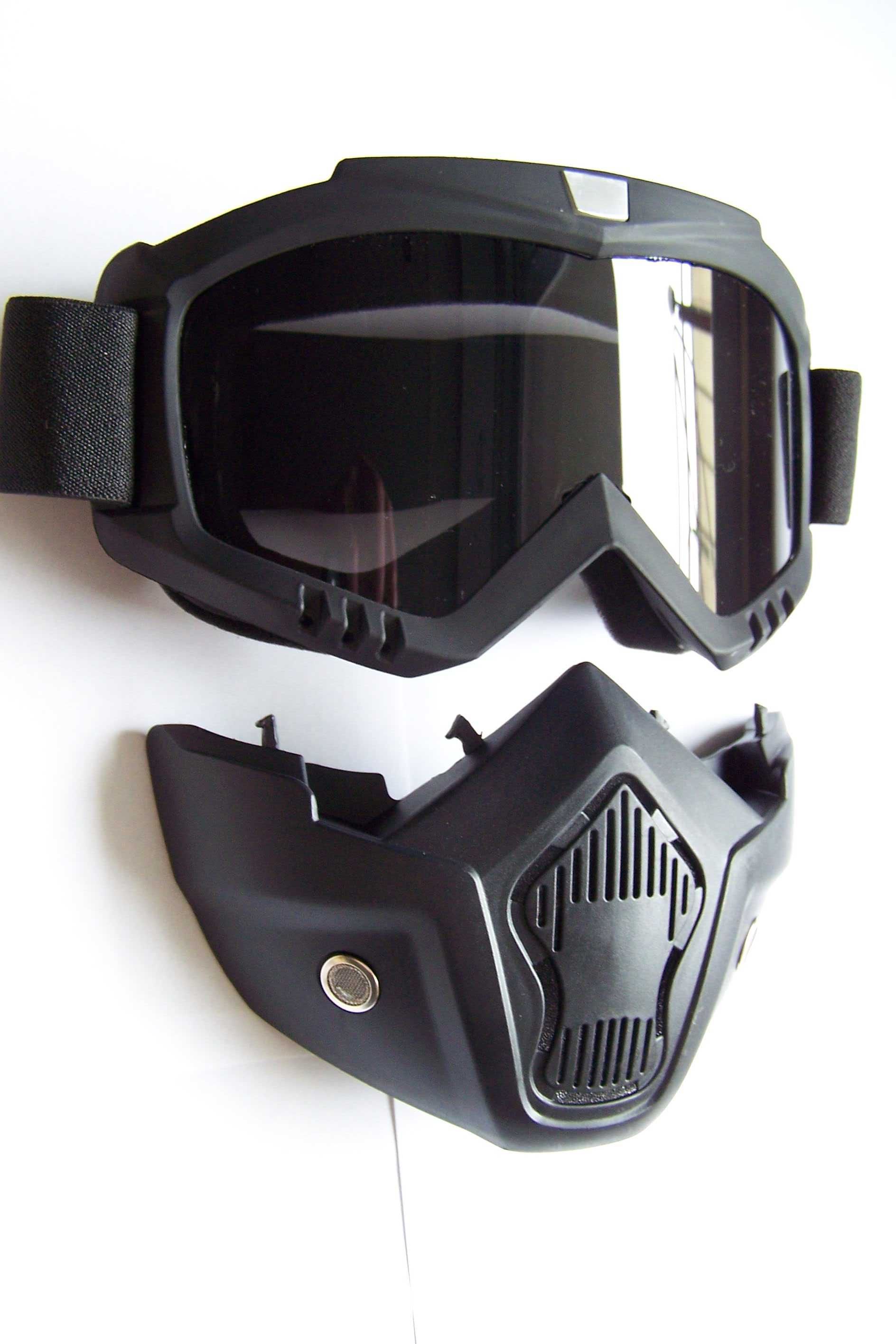 Maska ochronna twarzy i oczu w sporcie motocrossowym