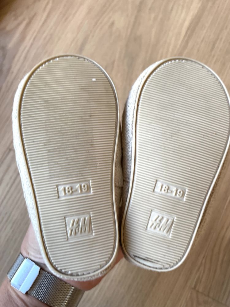 Buciki chłopięce espadryle do sesji 18-19 H&M hm kotwica