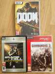 DOOM, Splinter Cell, Commandos 3 / PC / Stan idealny