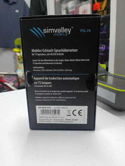 Przenośny, mobilny tłumacz języków SimValley Mobile TTL-75