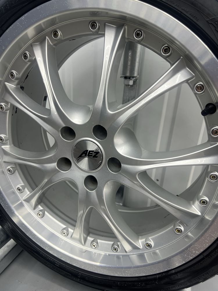 Alufelgi KOMPLET 19 cali 5x112 AEZ VW Golf Audi A3 A4 Skoda Seat Mb