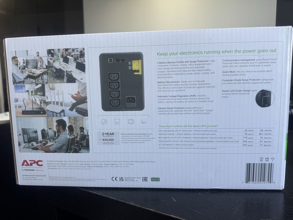 Battery backup UPS bx750mi