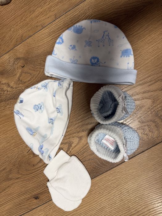 Wyprawka dla noworodka czapeczka rękawiczki niedrapki