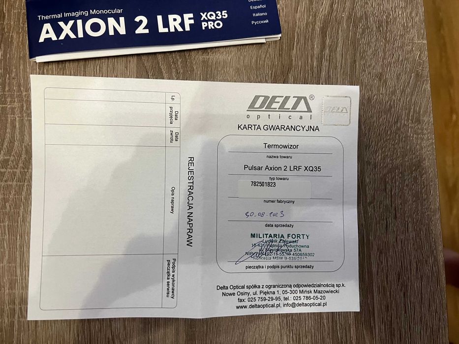 Termowizor Pulsar Axion 2LRF XQ 35 PRO