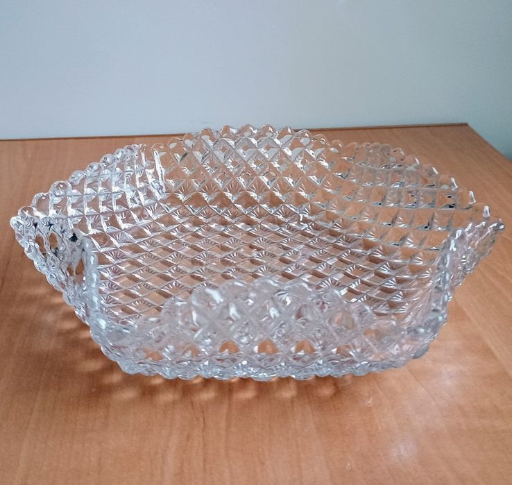 Piękna kryształowa miska bonbon, vintage
