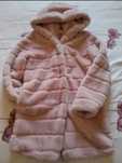 Casaco de Pêlo com Capuz  W52 - Rosa