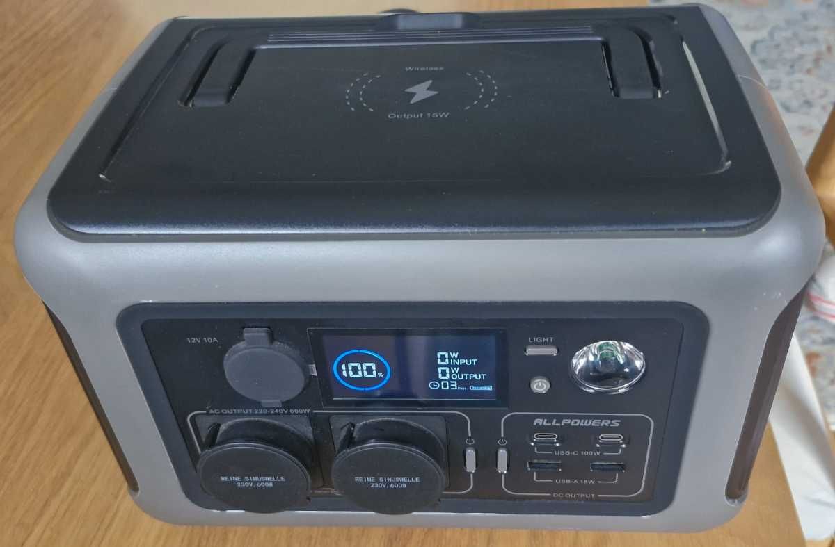 stacja zasilania / ładowania Allpowers r600 jak nowa+kabel zapalniczki