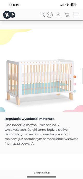 Sprzedam lozeczko Kinderkraft