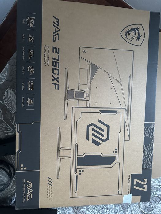 Monitor MSI MAG 276CXF 27" LED Rapid VA FullHD 280Hz Curvo