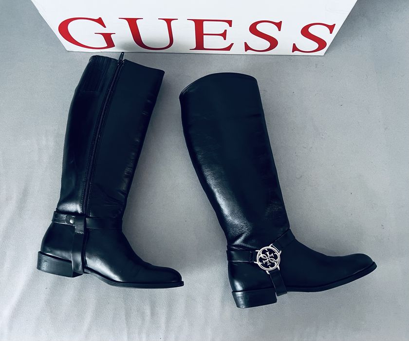 Ботинки сапоги ботфорты кожа натуральная GUESS оригинал