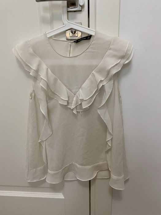 Zara bluzka falbanki roz M vintage