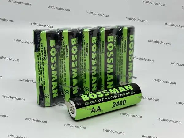 Аккумулятор технический под пайку Bossman 1.2V Ni-Mh 1500/2100/2400mA