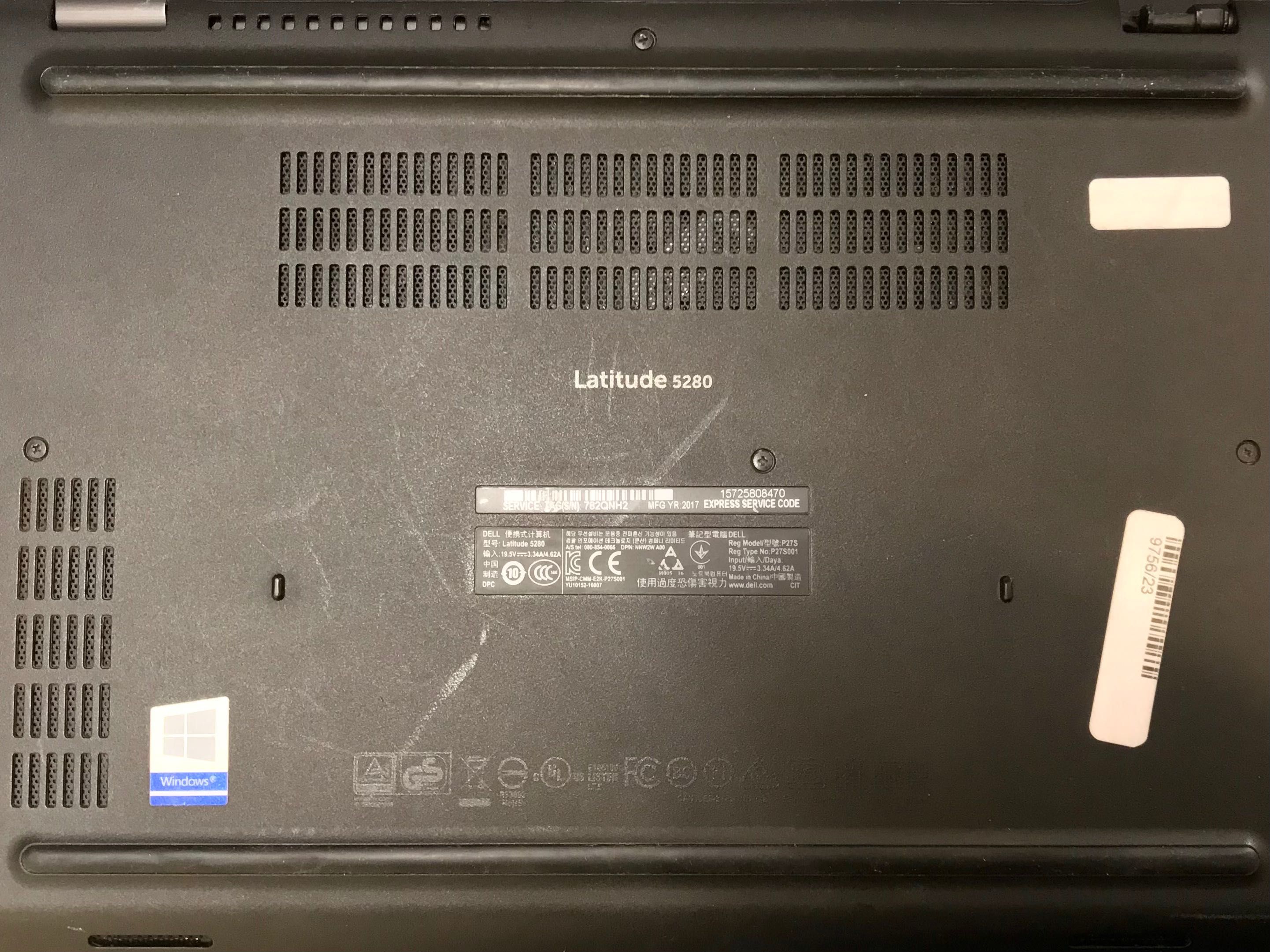 DELL Latitude 5280 LAPTOP 12.5'' i5 2.6GHz 8GB 256GB SSD W10 НОУТБУК