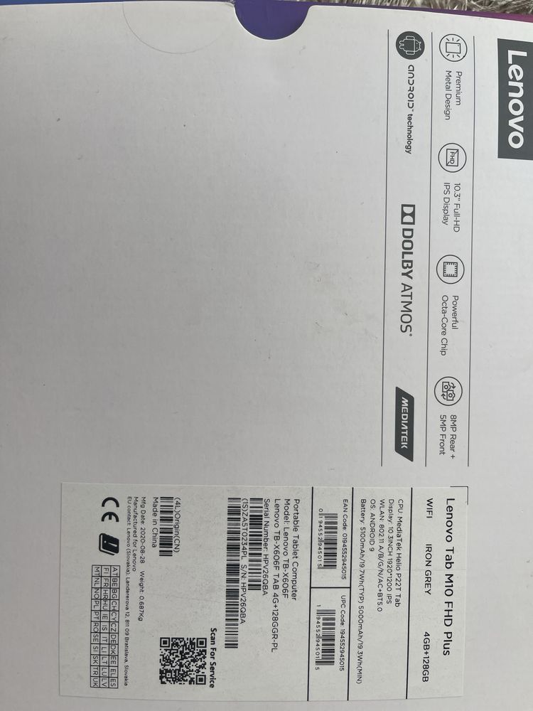 Tablet Lenovo tab M10 FHD PLUS