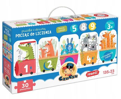 CzuCzu, Puzzle z dziurką, Pociąg do liczenia, 30 elementów