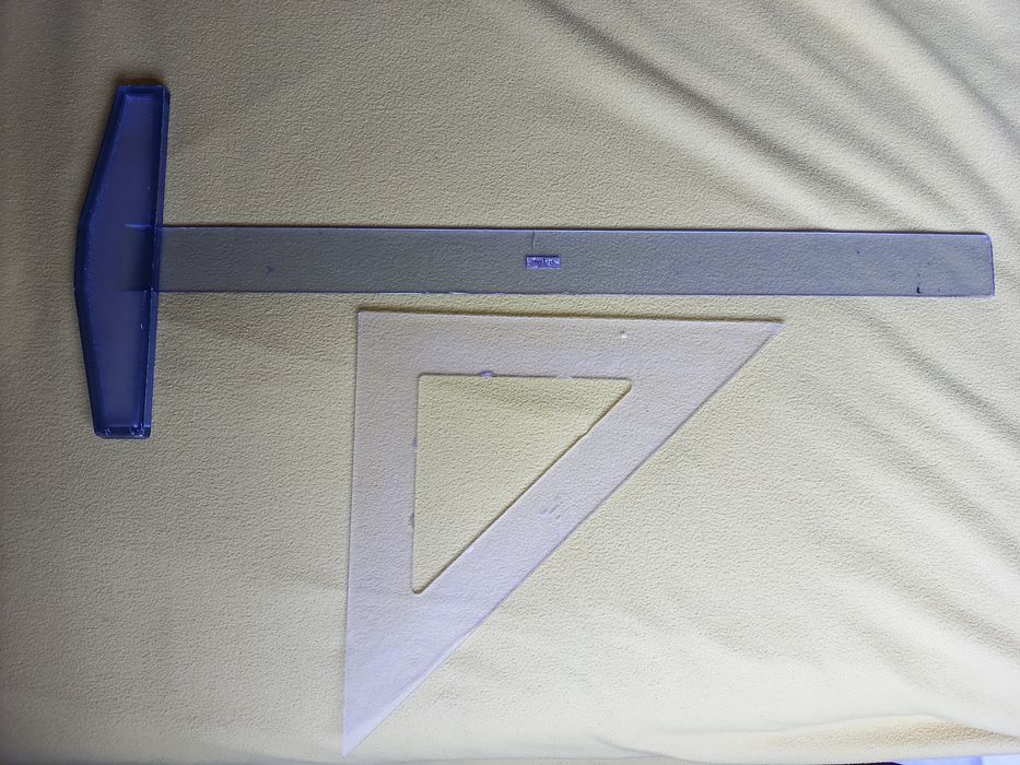 Régua T e Esquadro Molin Desenho Técnico